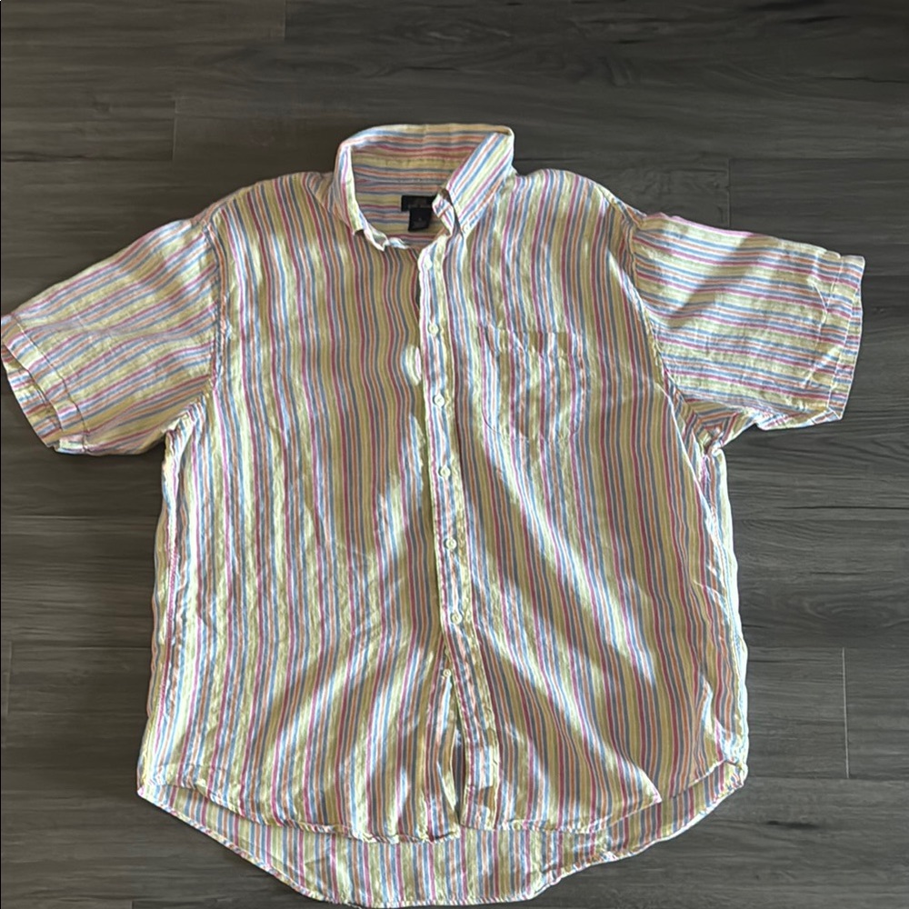 Vintage Brooks Brothers Multi Color Pinstripe Button Up Shirt